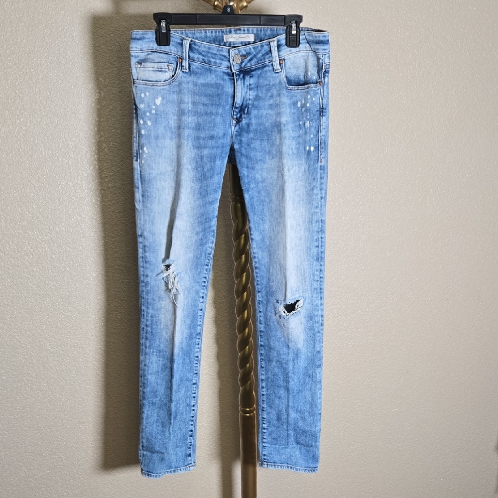 Mavi Light Blue Distressed Skinny Jeans